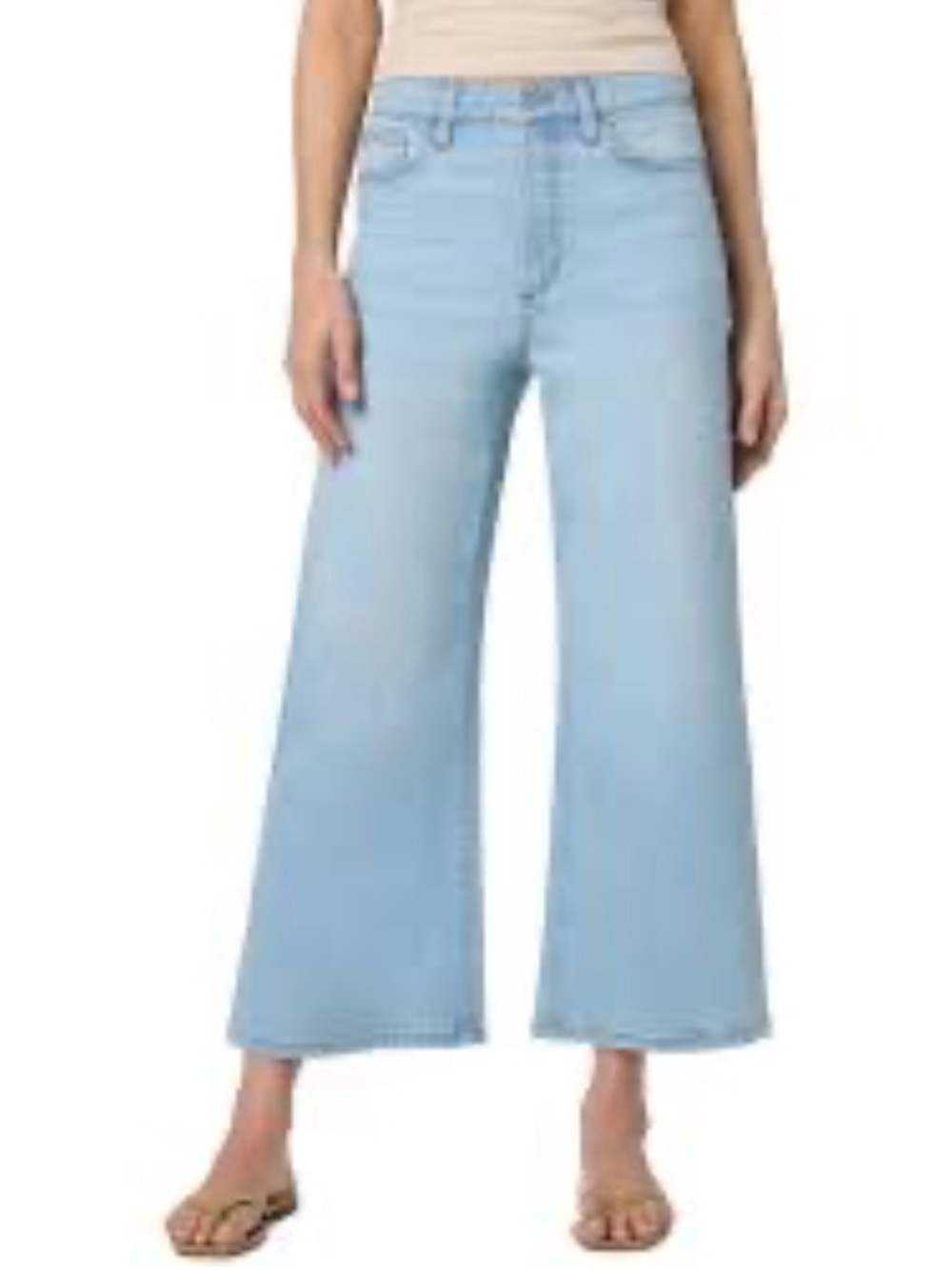 Joe's Jeans High Rise Wide Leg Crop Denim Light Blue Wash Jeans Size 29 NWT